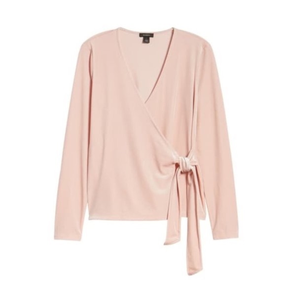 Halogen Velvet Ballet Wrap Top - Picture 3 of 8